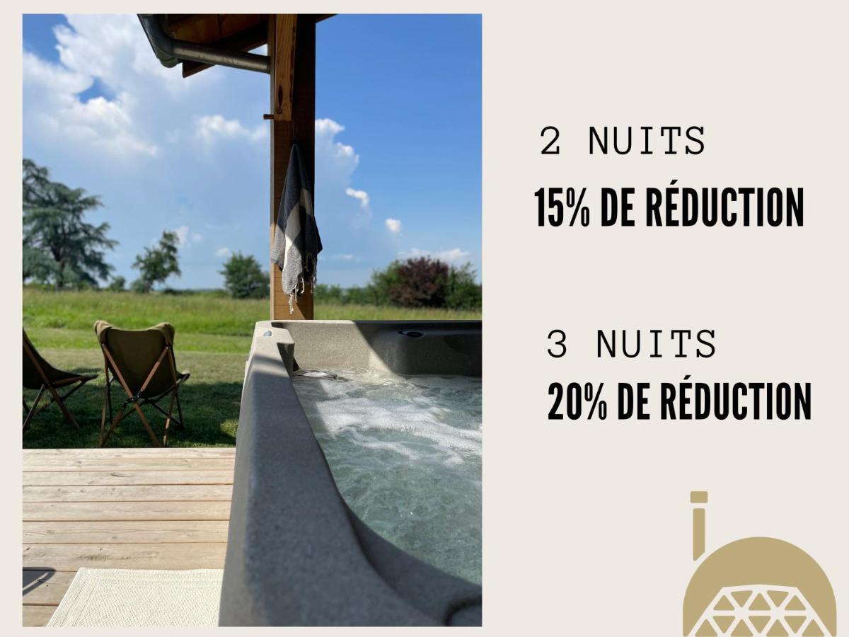Dome Insolite Cedre Jacuzzi Et Petits Dejeuners Inclus Lagraulet-du-Gers Екстер'єр фото